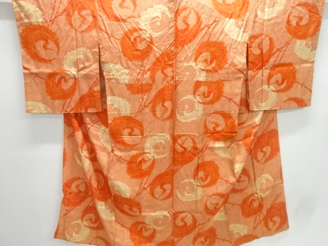 JAPANESE KIMONO / ANTIQUE HITOE JUBAN / CRANE